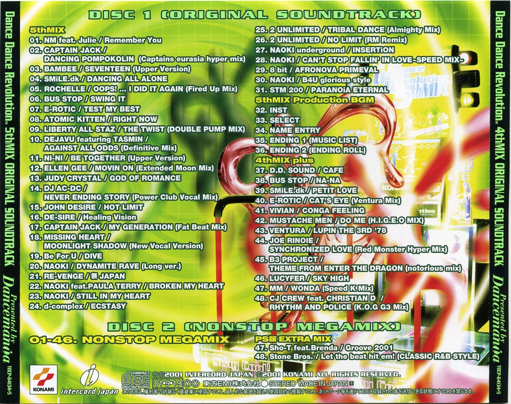 Dance Dance Revolution 5thMIX ORIGINAL SOUNDTRACK (2001) MP3